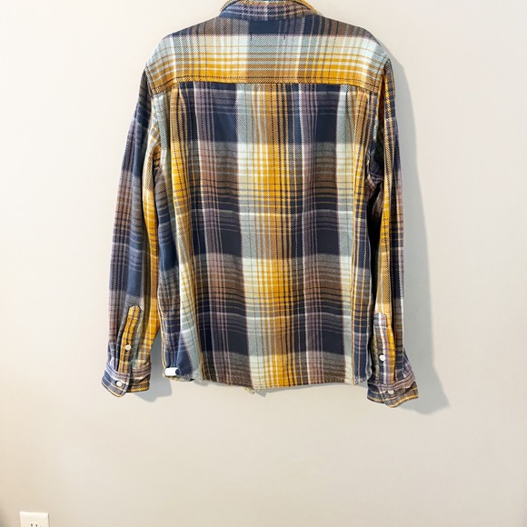 Outerknown blanket shirt cumin rogue plaid men's xxl - Picture 2 of 6